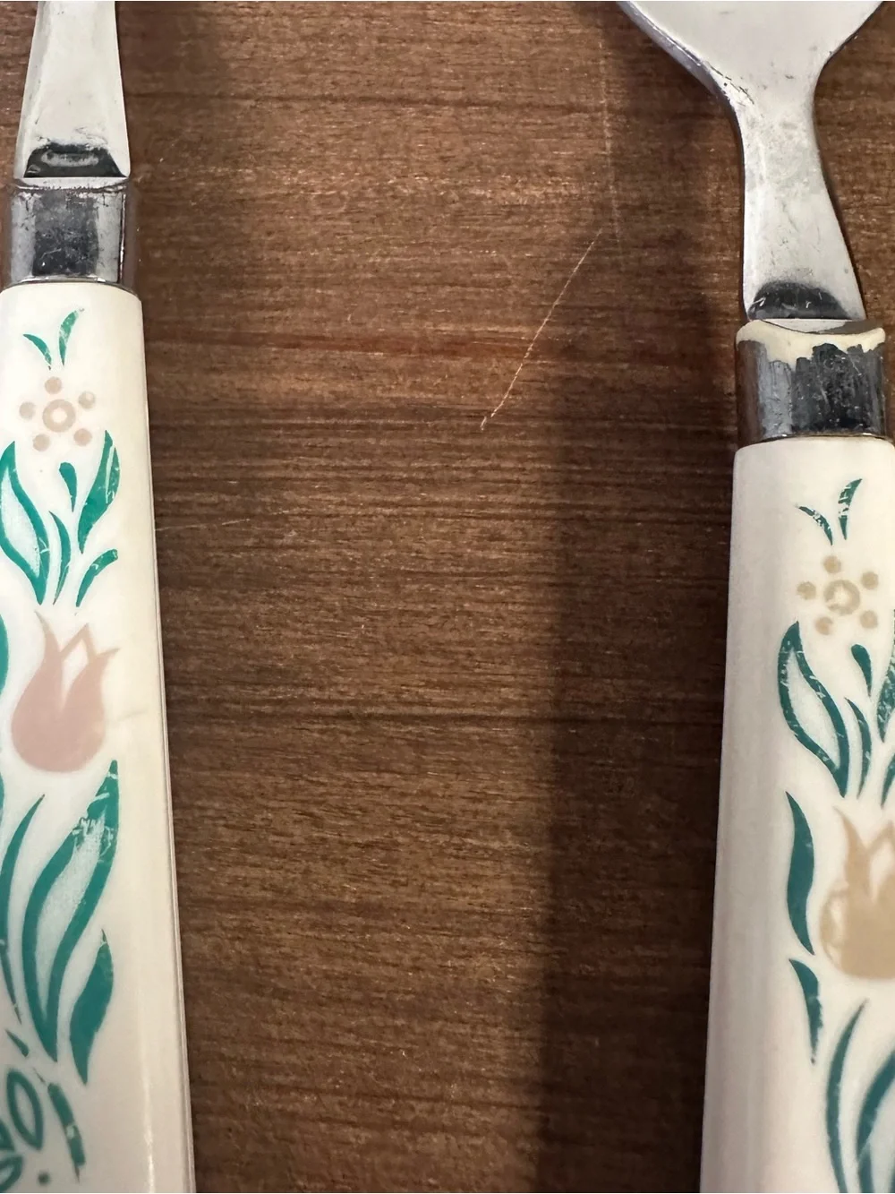 (12) Vintage Corelle Rosemarie Floral Handle Stainless Steel Flatware